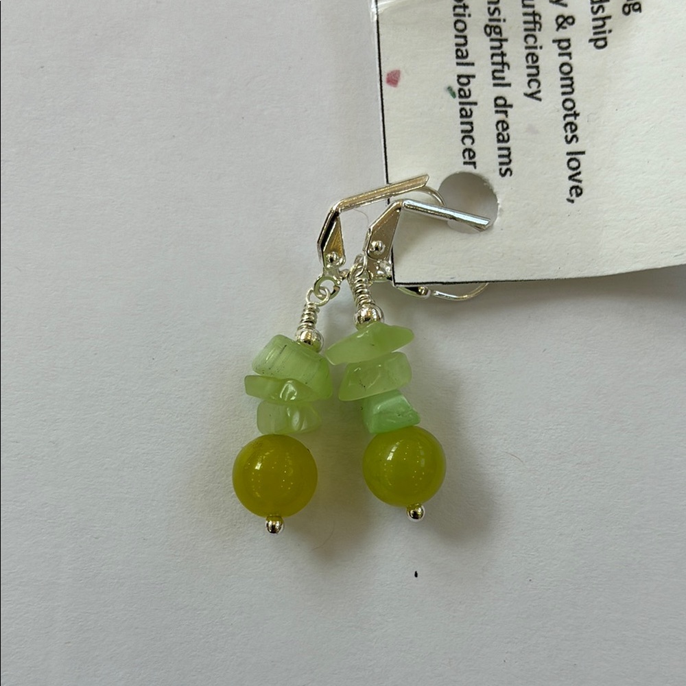Elegant Green Jade Dangle Earrings